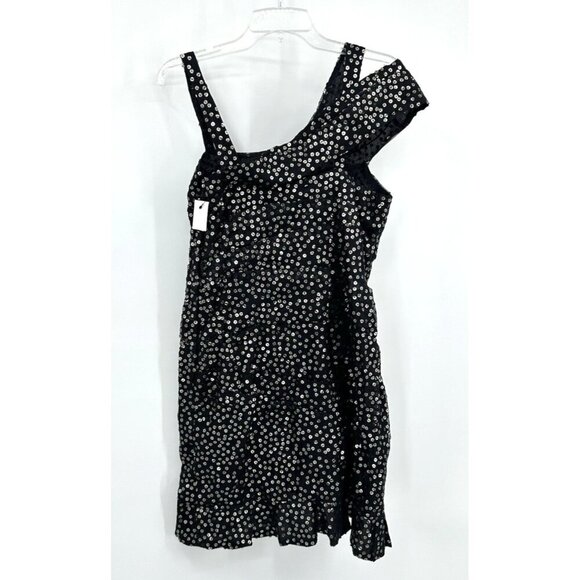 NEW ISABEL MARANT dress mini sequins spring summer 2014 asymmetrical black 42 XL - Picture 7 of 14